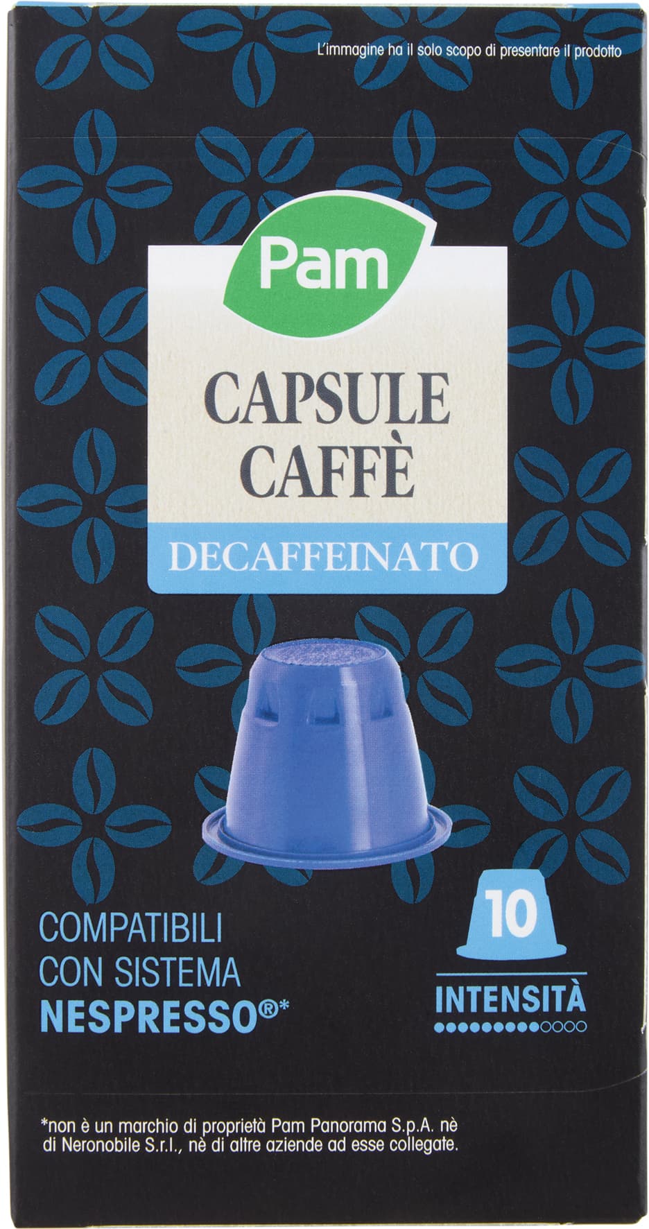 PAM Capsule Caffè Decaffeinato Compatibili Nespresso* 56g (10x5,6g) – immagine 1