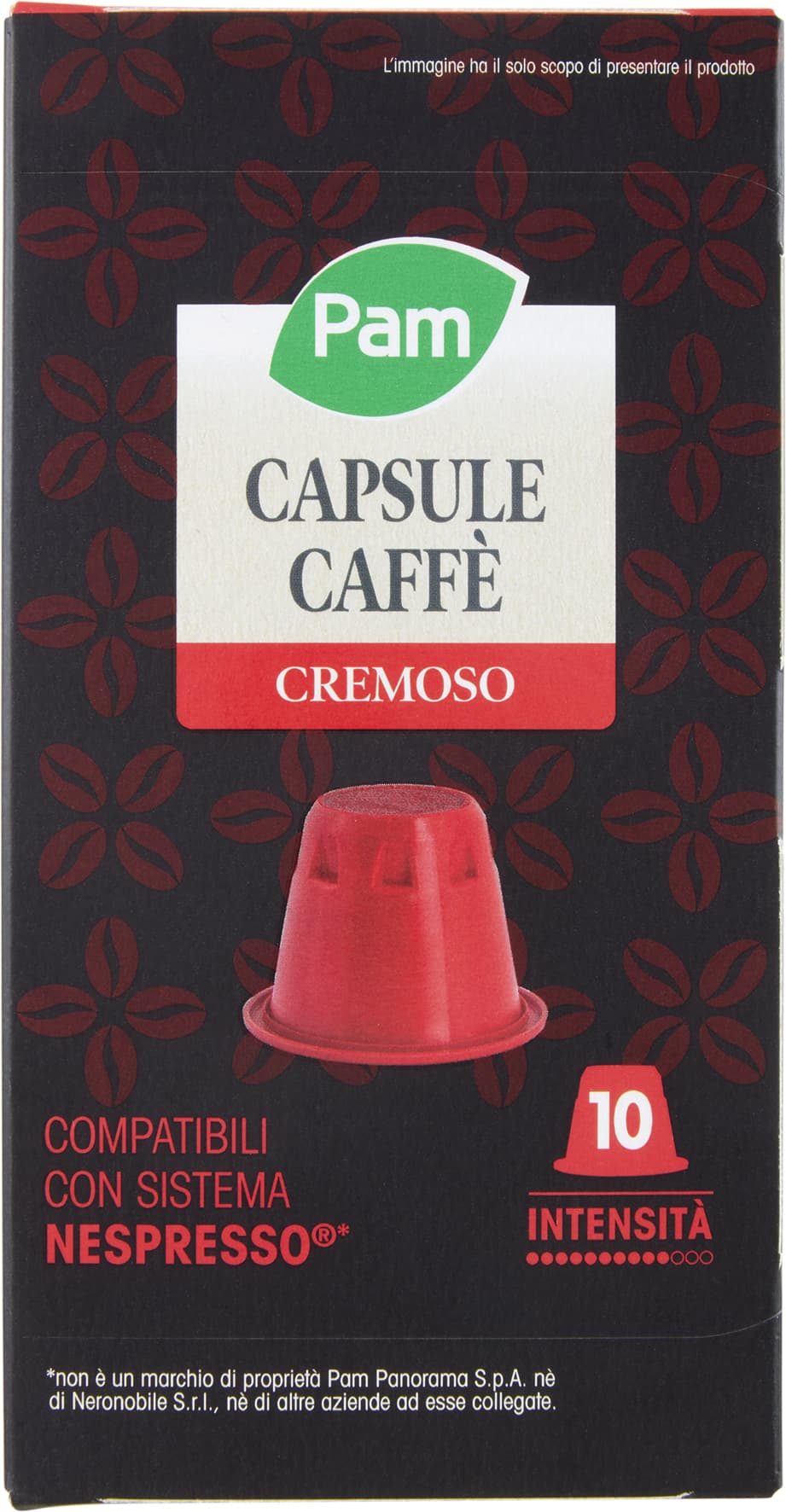 PAM Capsule Caffè Cremoso Compatibili Nespresso* 56g (10x5,6g) – immagine 1