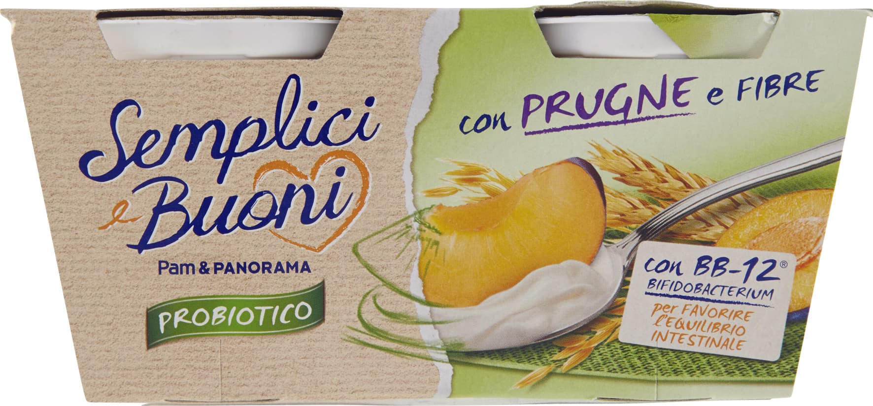 SEMPLICI E BUONI Probiotico con Prugne e Fibre 250 g (125 g x 2) – immagine 1