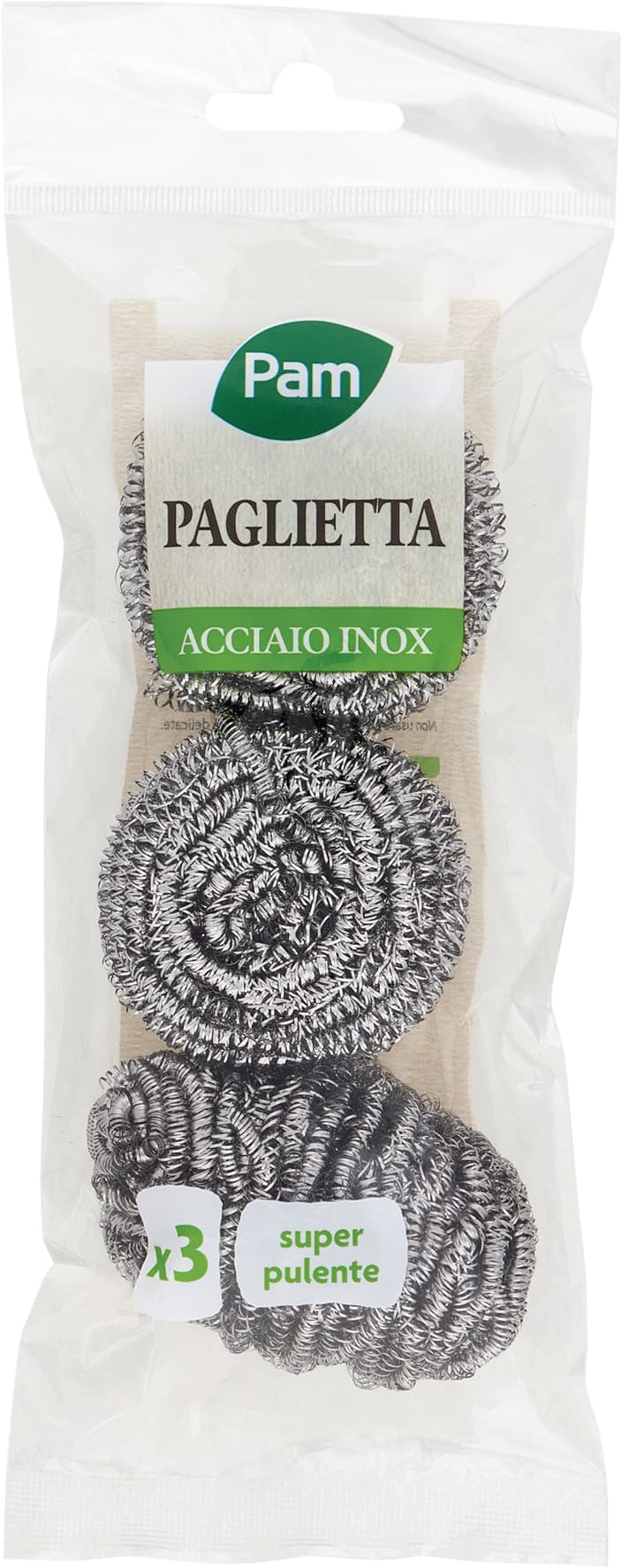 PAM Paglietta Acciaio Inox 3 pz – immagine 1