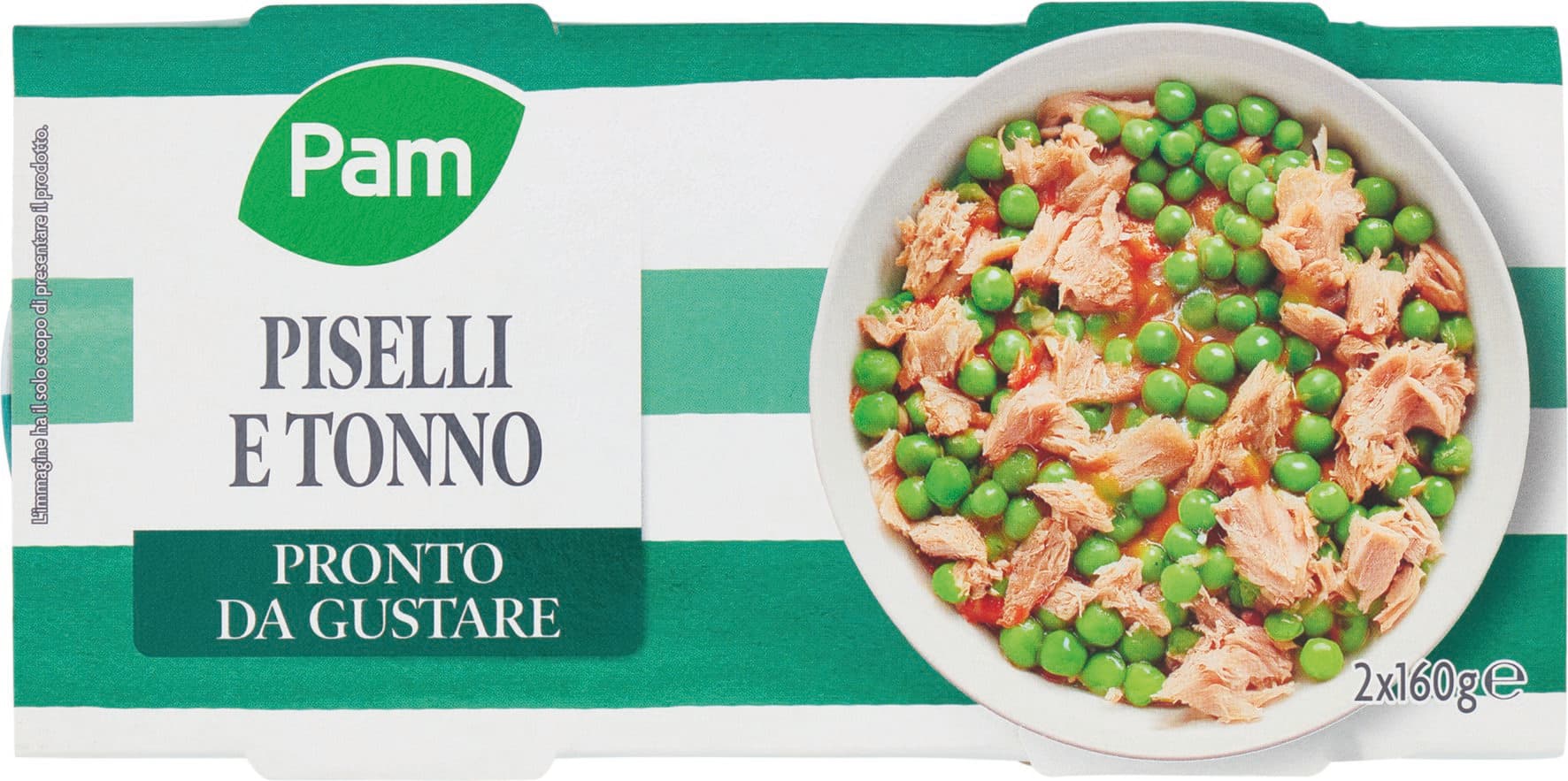 PAM Piselli e Tonno 2 x 160 g – immagine 1