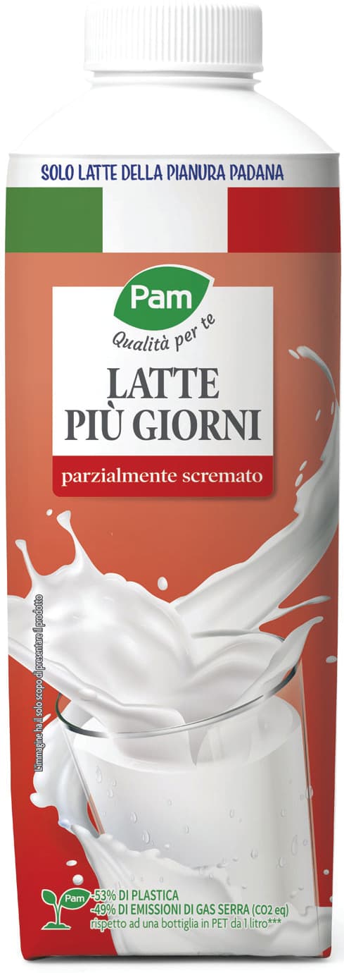 Latte microfiltrato parzialmente scremato PAM 1 l – immagine 1