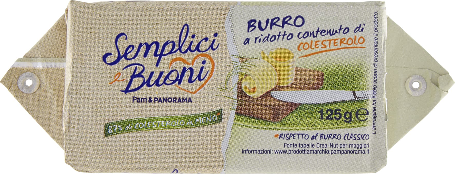 SEMPLICI E BUONI 87% di Colesterolo in Meno Burro a ridotto contenuto di Colesterolo 125 g – immagine 1