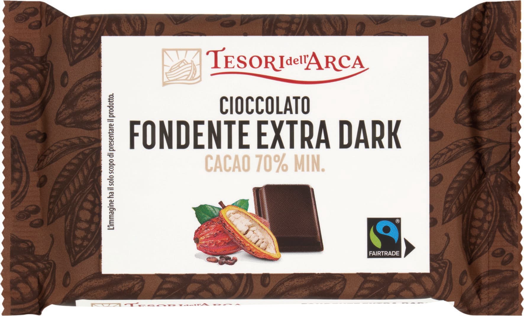 TESORI DELL'ARCA Cioccolato Fondente Extra Dark Cacao 70% Min. 100 g – immagine 2