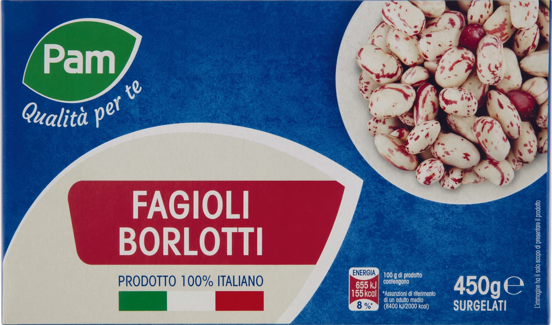 PAM PANORAMA Fagioli Borlotti surgelati 450 g – immagine 1