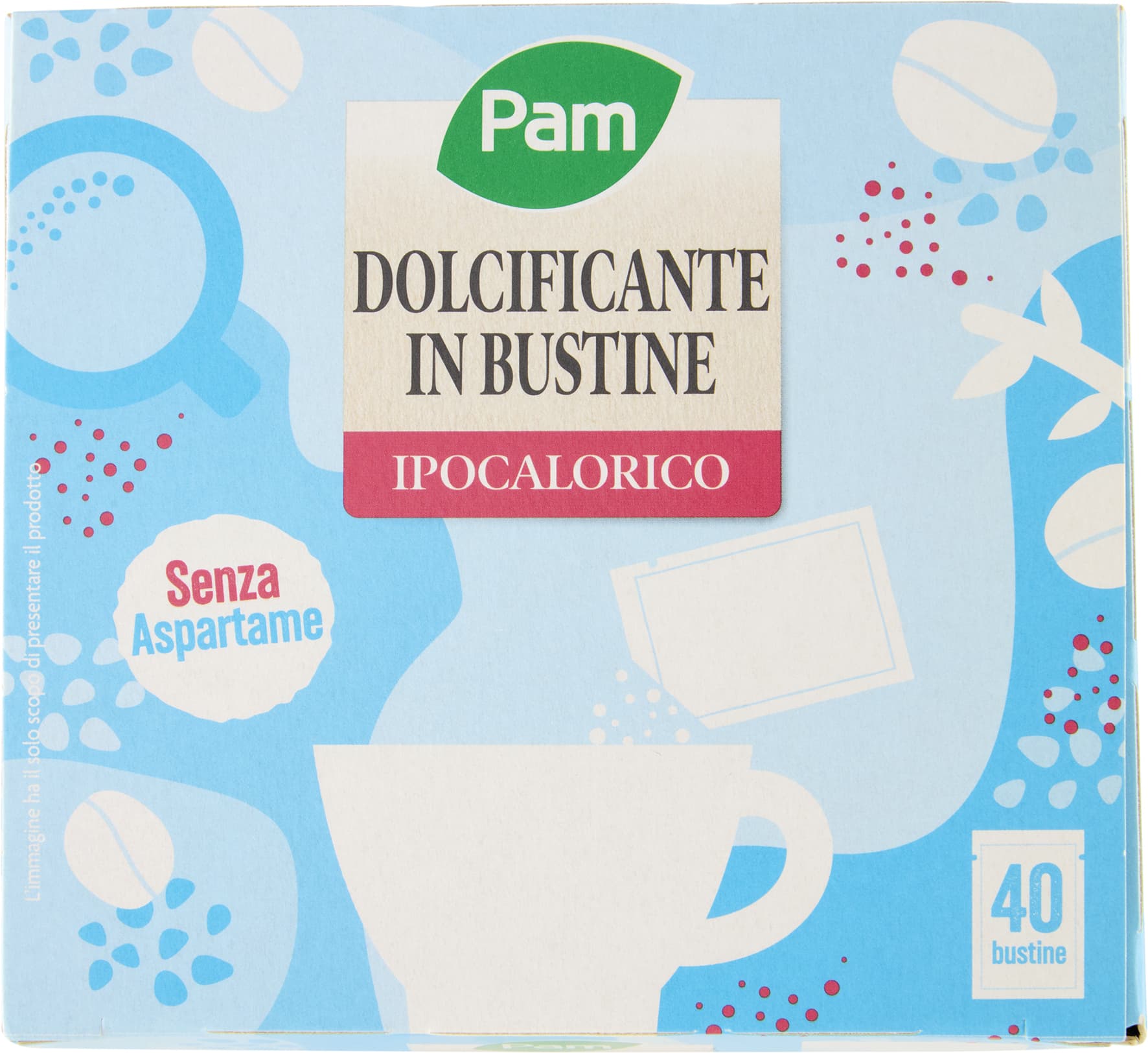 PAM Dolcificante in Bustine Ipocalorico 40 x 1 g – immagine 1