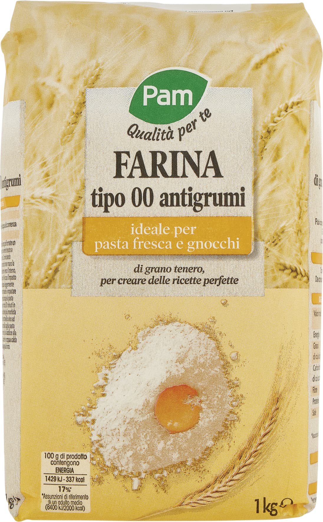 PAM PANORAMA Farina Tipo 00 Antigrumi 1 kg – immagine 1