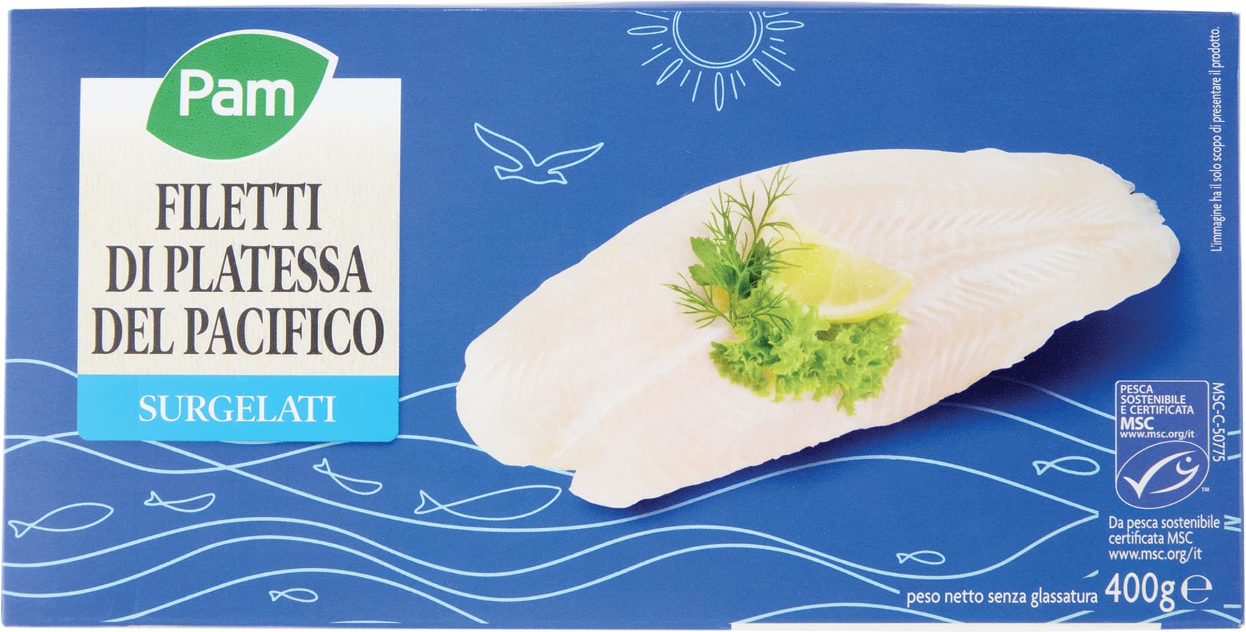 PAM Filetti di Platessa del Pacifico Surgelati 250 g – immagine 1