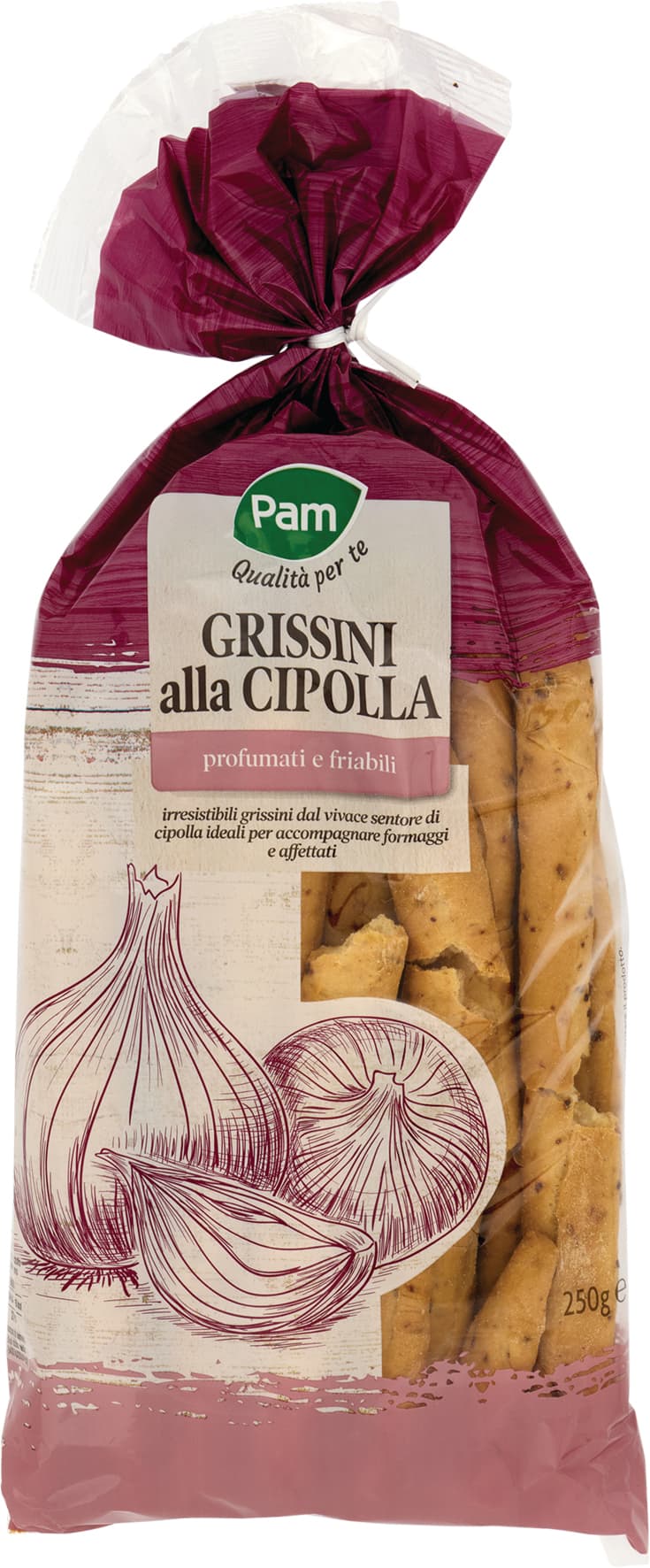 PAM Qualità per te Grissini alla Cipolla 250 g – immagine 1