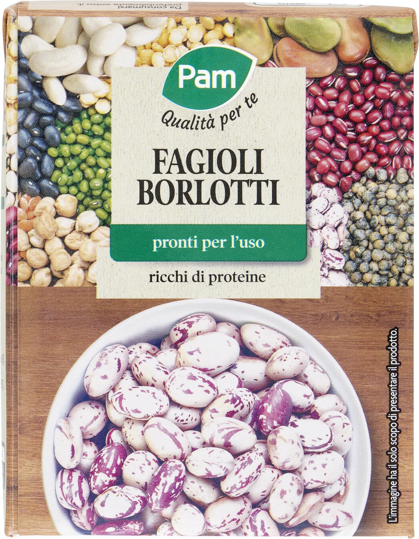 PAM Qualità per te Fagioli Borlotti 380 g – immagine 1