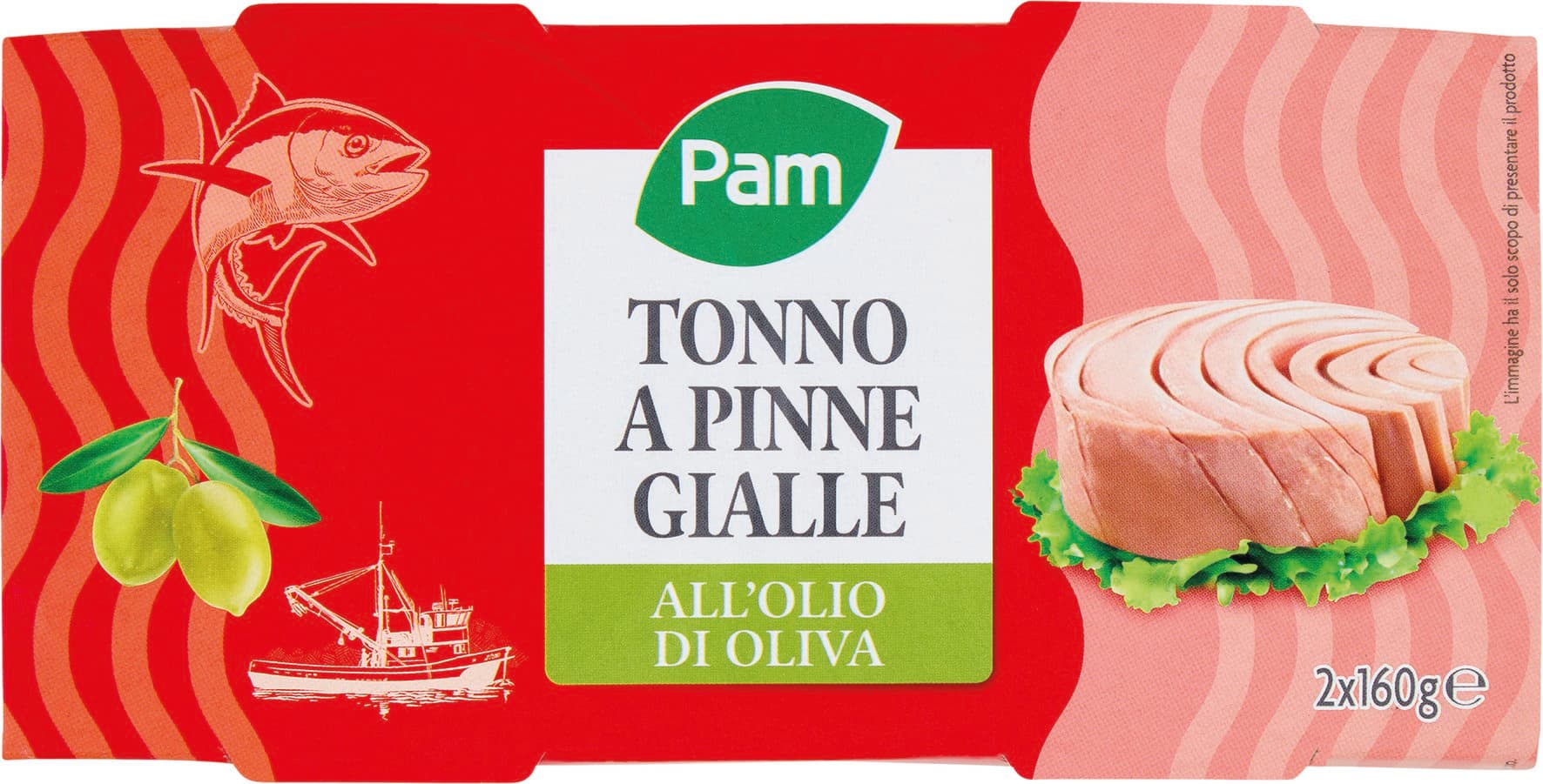 PAM Tonno a Pinne Gialle all'Olio di Oliva 2 x 160 g – immagine 2