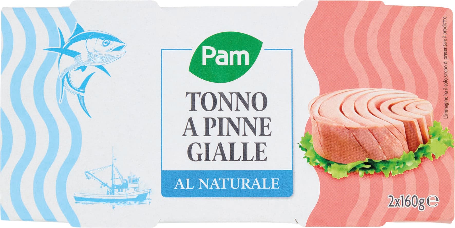 PAM Tonno a Pinne Gialle al Naturale 2 x 160 g – immagine 2