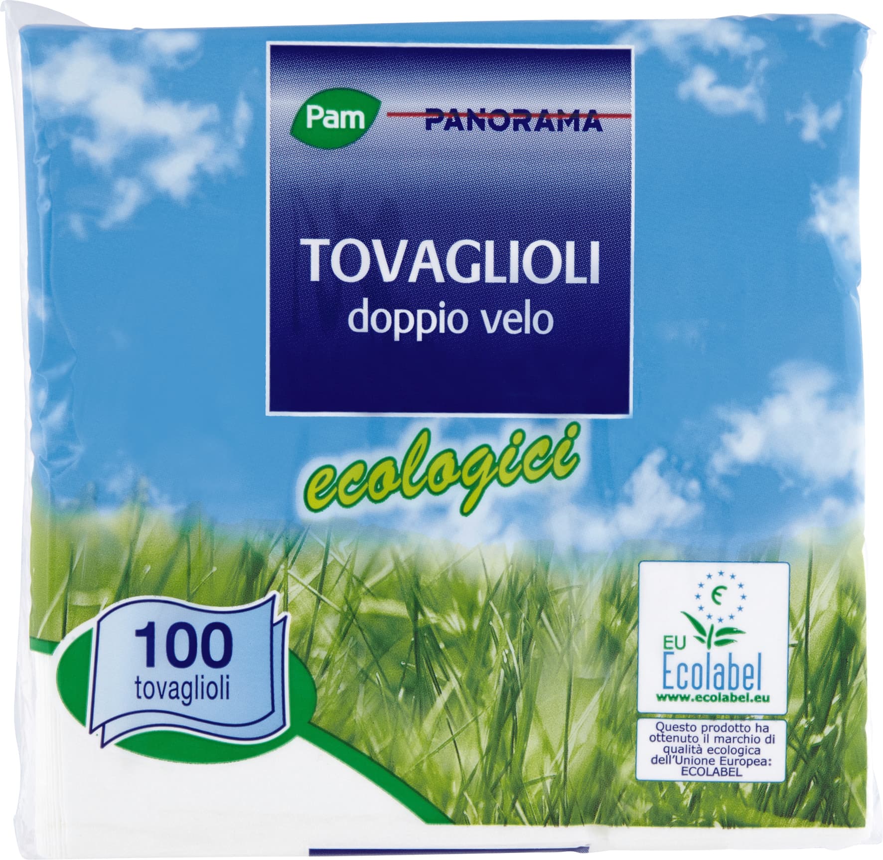 PAM PANORAMA Tovaglioli doppio velo ecologici 100 pz – immagine 1