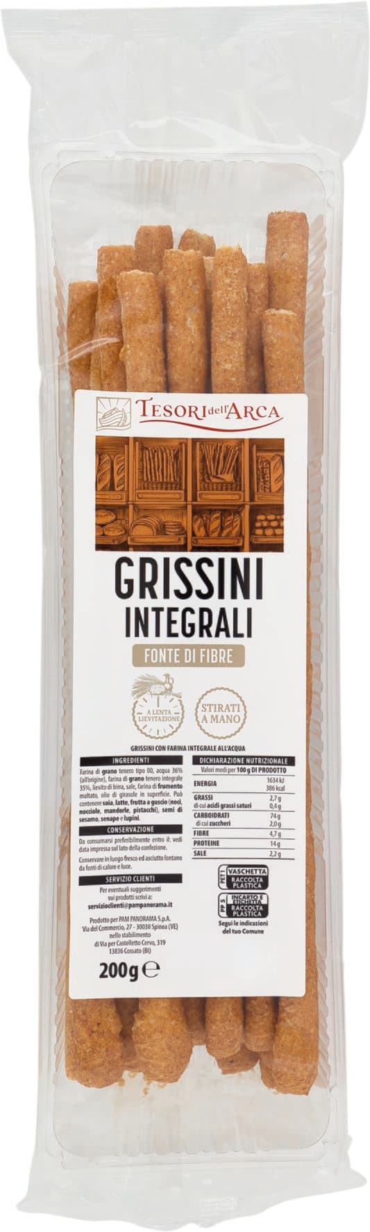 TESORI DELL'ARCA Grissini Integrali 200 g – immagine 1