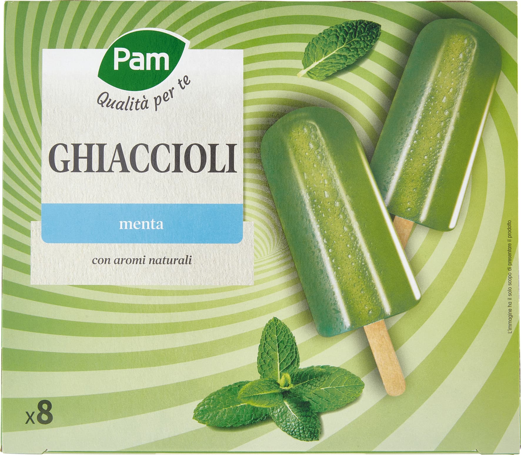 PAM Qualità per te Ghiaccioli menta 8 x 70 g – immagine 1