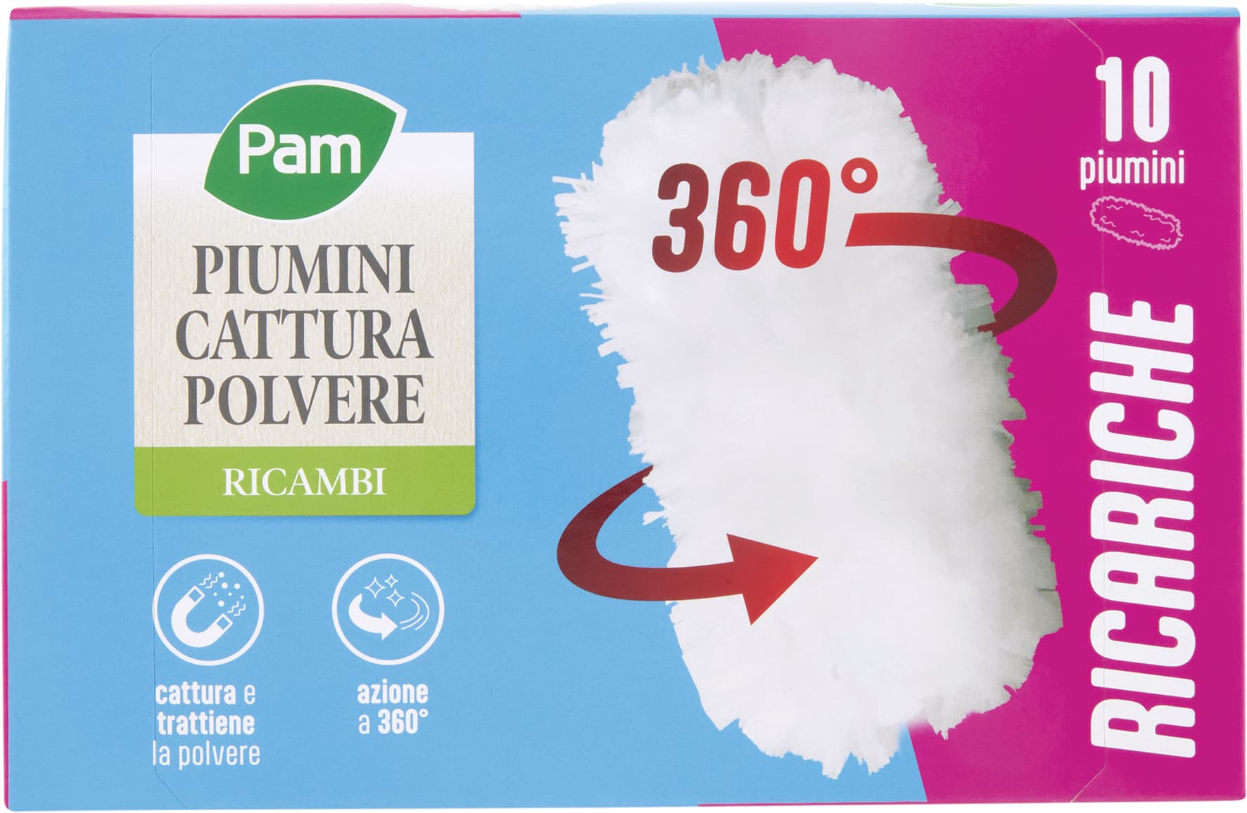 PAM Piumini Cattura Polvere Ricambi 360° 10 pz – immagine 1