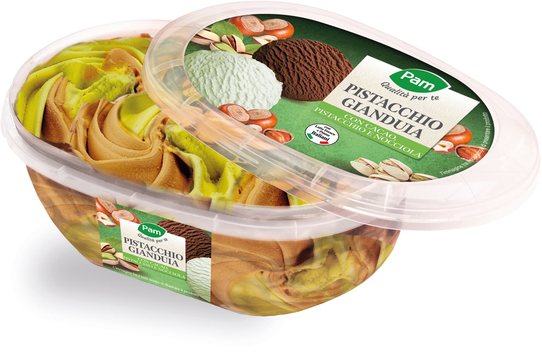 PAM gelato pistacchio gianduia – immagine 1