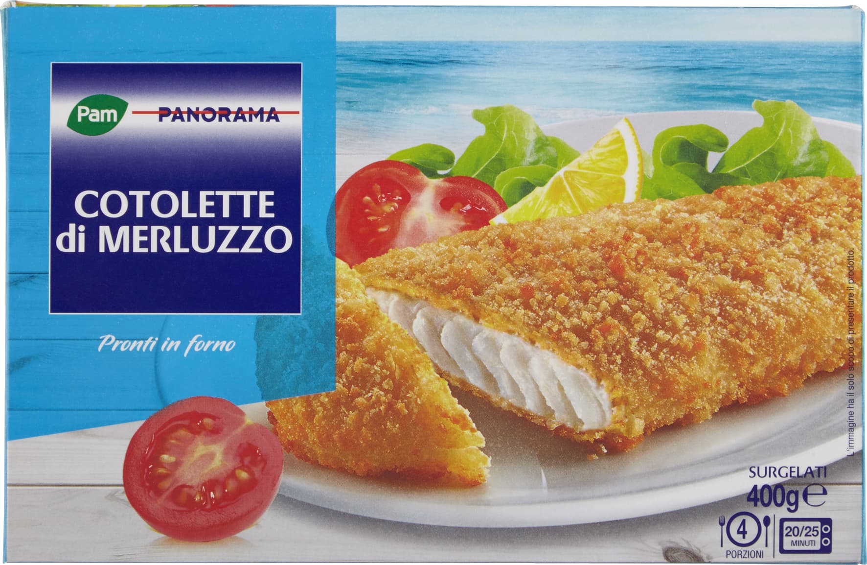 PAM PANORAMA Cotolette di Merluzzo Surgelate 400 g – immagine 1