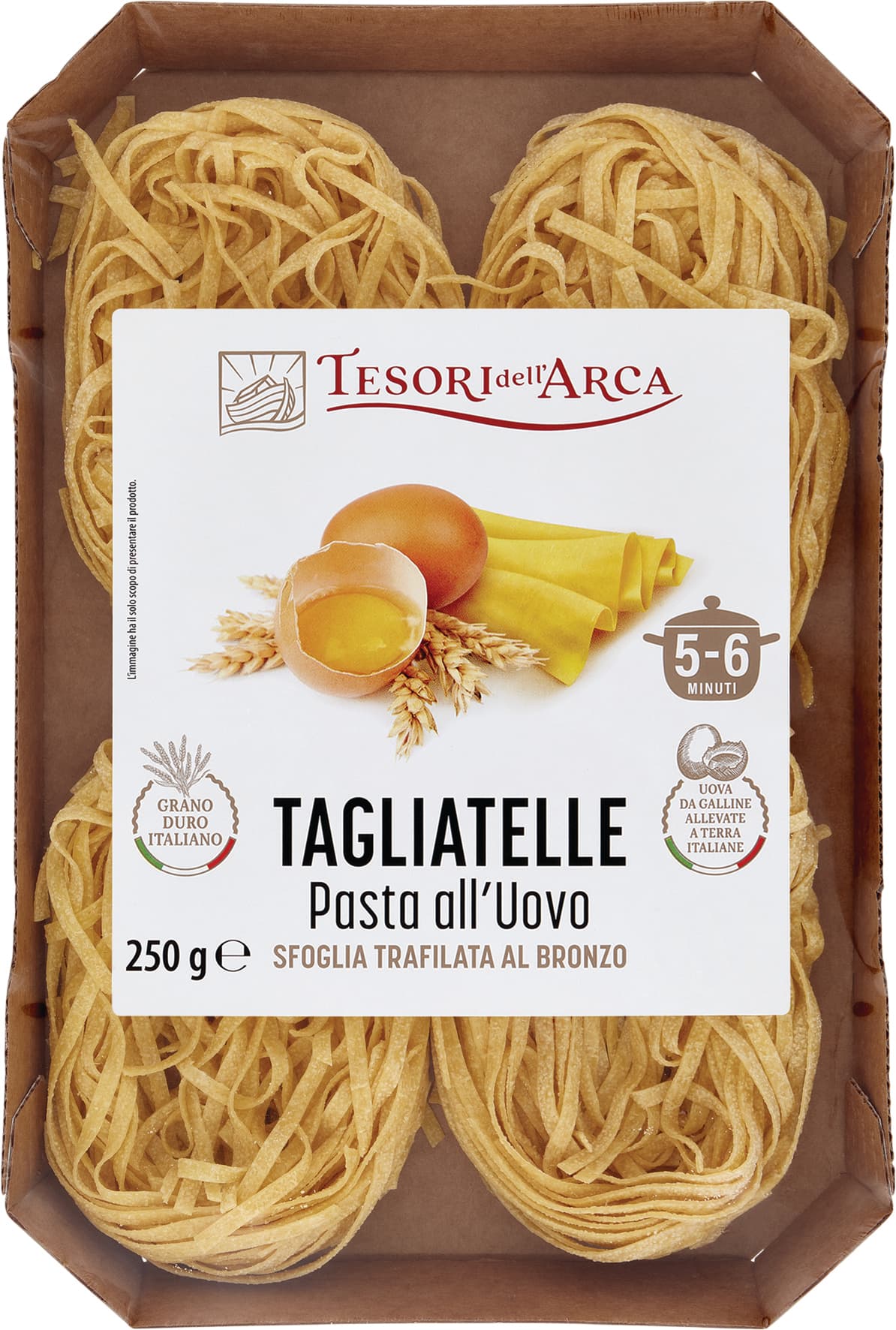 TESORI DELL'ARCA Tagliatelle Pasta all'Uovo 250 g – immagine 1
