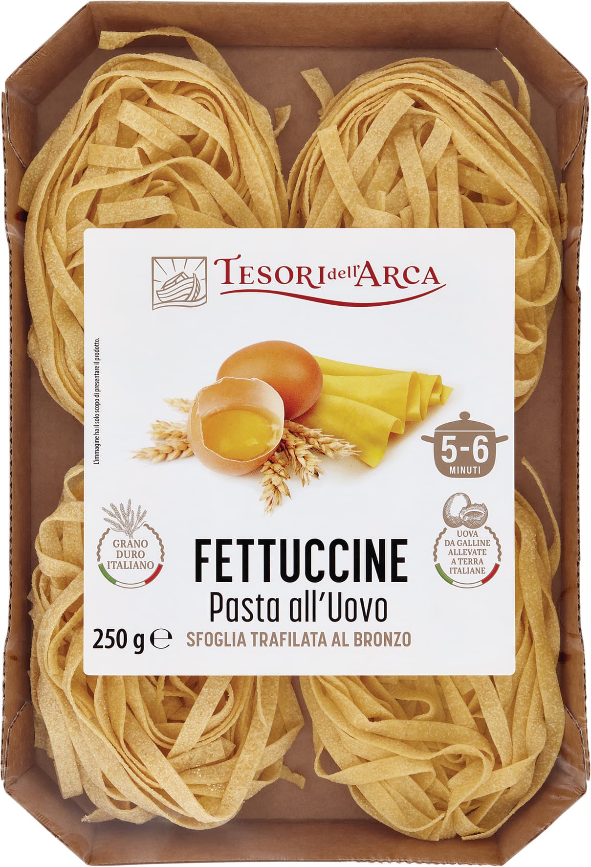 TESORI DELL'ARCA Fettuccine Pasta all'Uovo 250 g – immagine 1