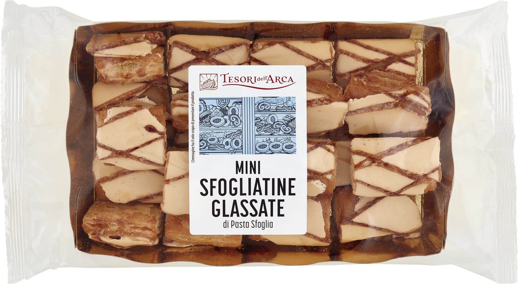 TESORI DELL'ARCA Mini Sfogliatine Glassate di Pasta Sfoglia 150 g – immagine 1
