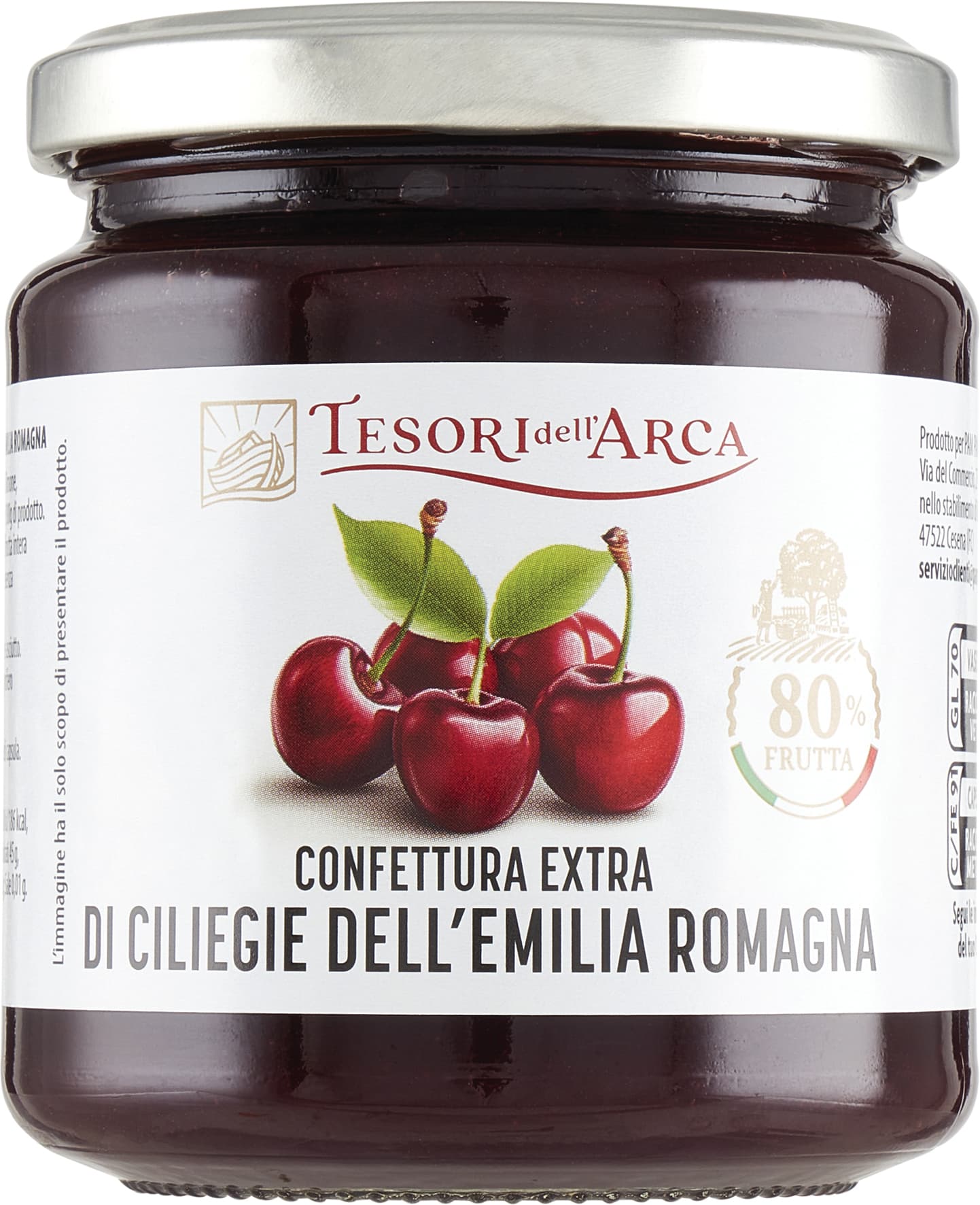 TESORI DELL'ARCA Confettura Extra di Ciliegie dell'Emilia Romagna 340 g – immagine 1