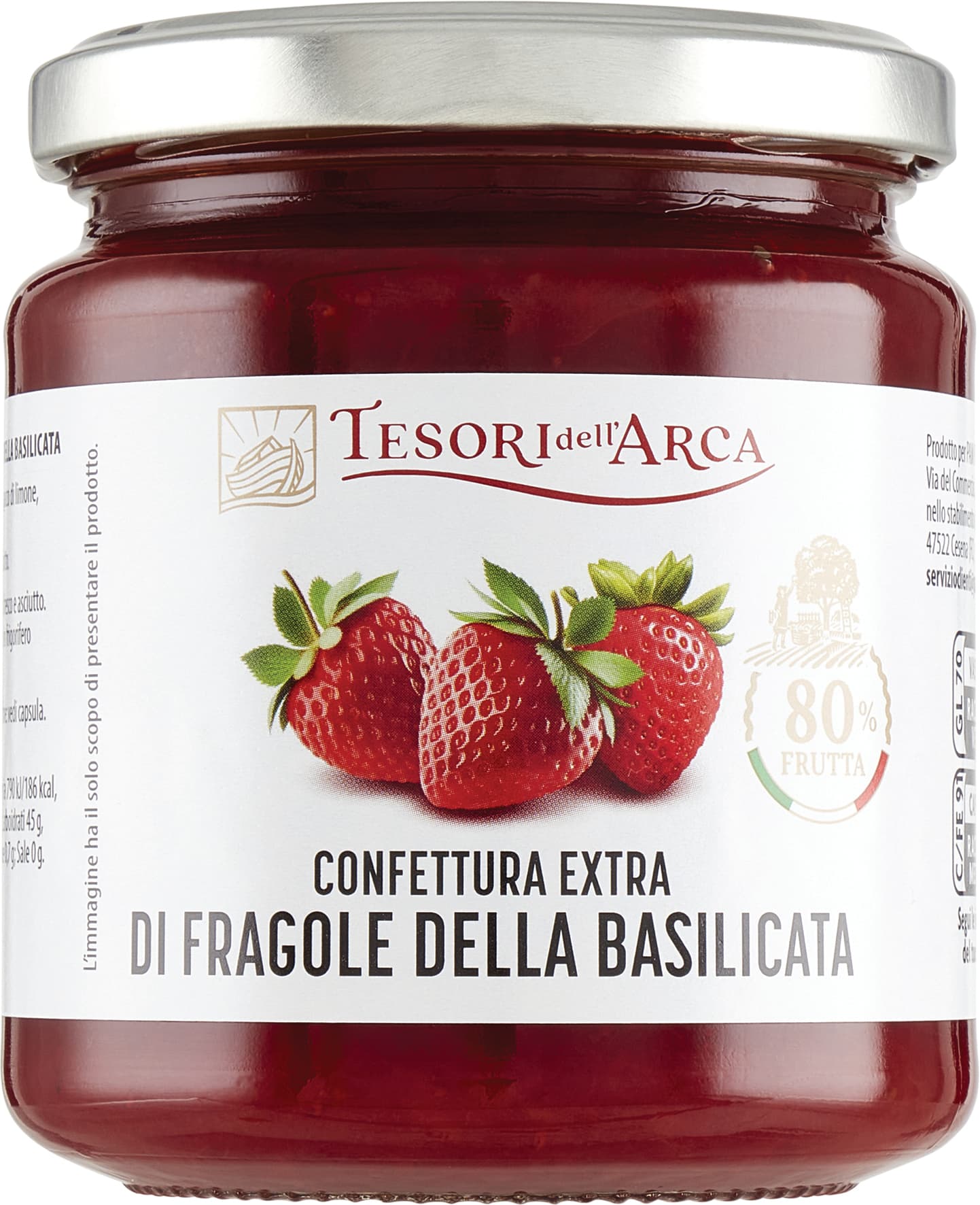 TESORI DELL'ARCA Confettura Extra di Fragole della Basilicata 340 g – immagine 1