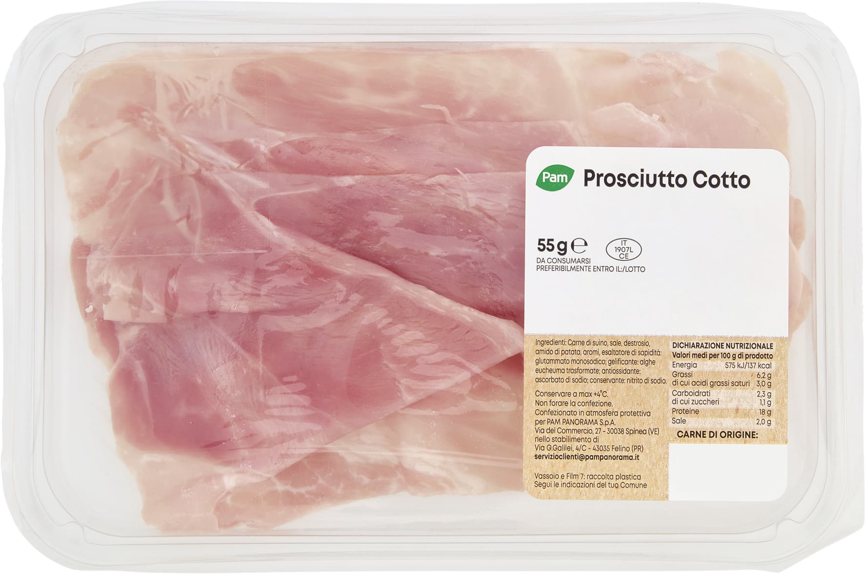 PAM Prosciutto Cotto 55 g – immagine 1