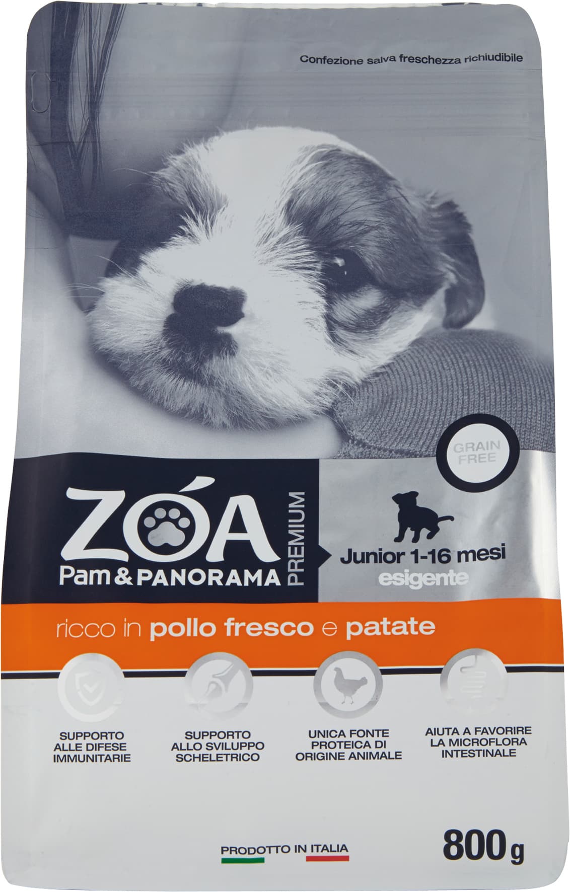 ZOA PREMIUM Junior 1-16 mesi esigente ricco in pollo fresco e patate 800 g – immagine 1