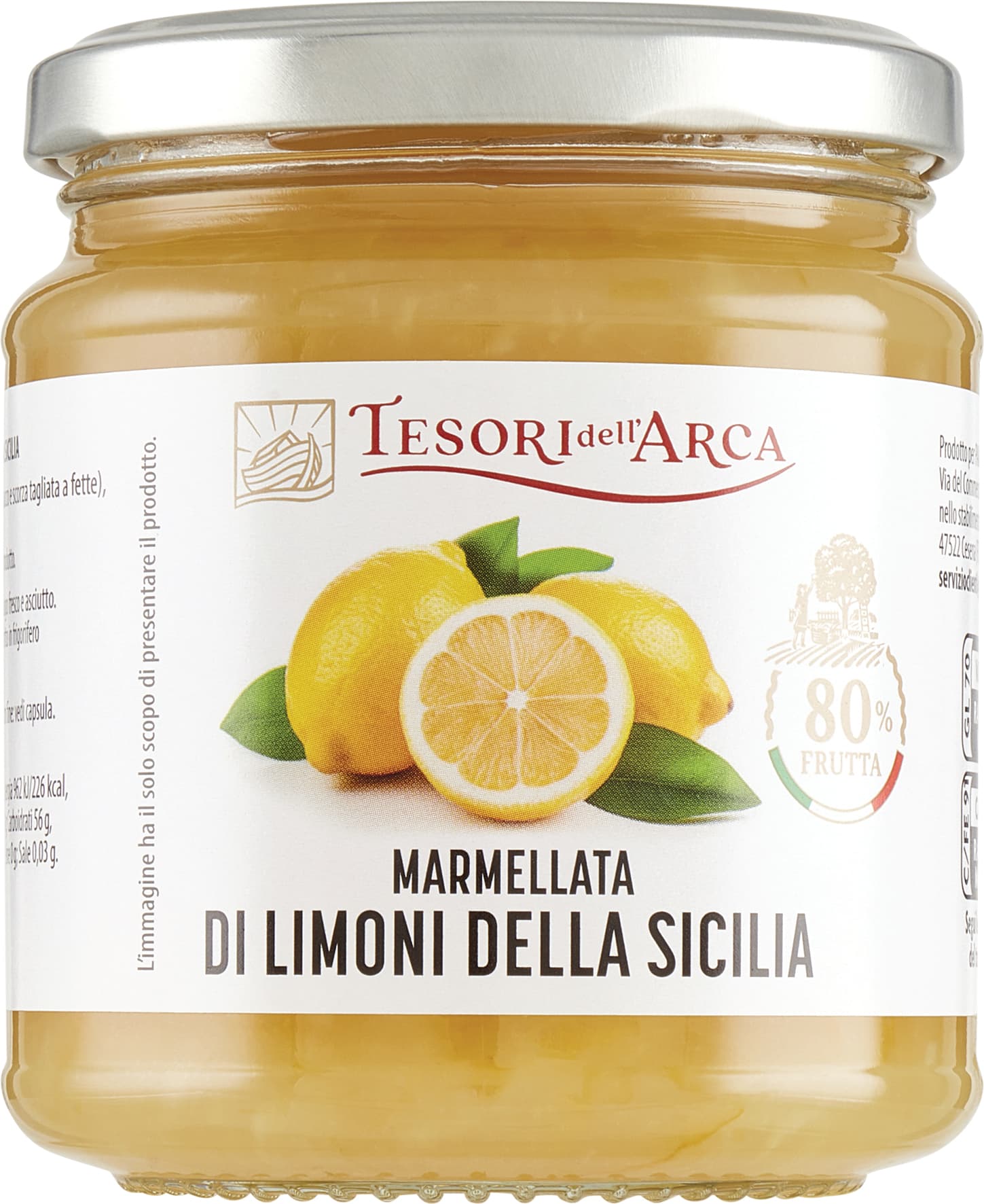TESORI DELL'ARCA Marmellata di Limoni della Sicilia 340 g – immagine 1