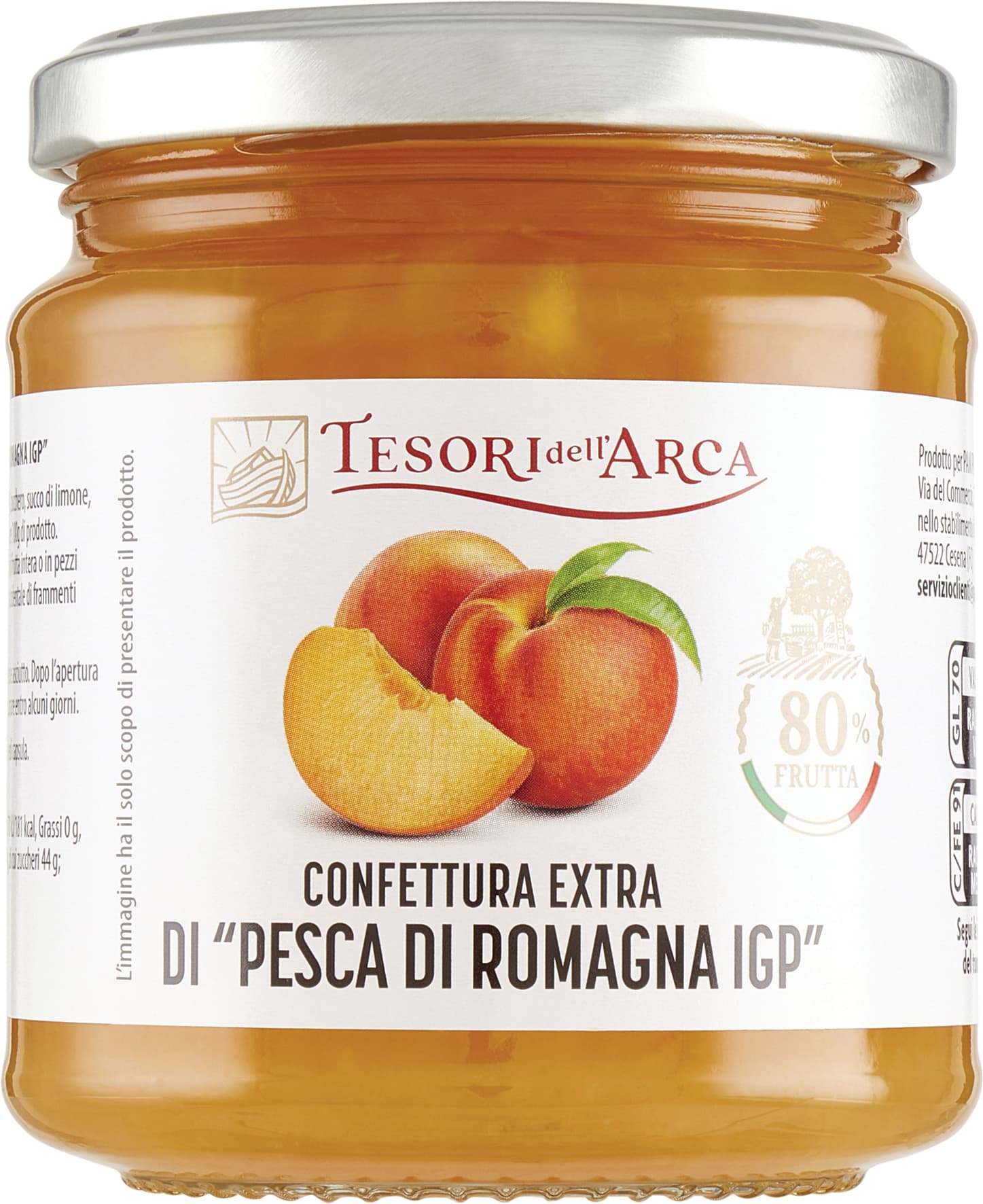 TESORI DELL'ARCA Confettura Extra di "Pesca di Romagna IGP" 340 g – immagine 1