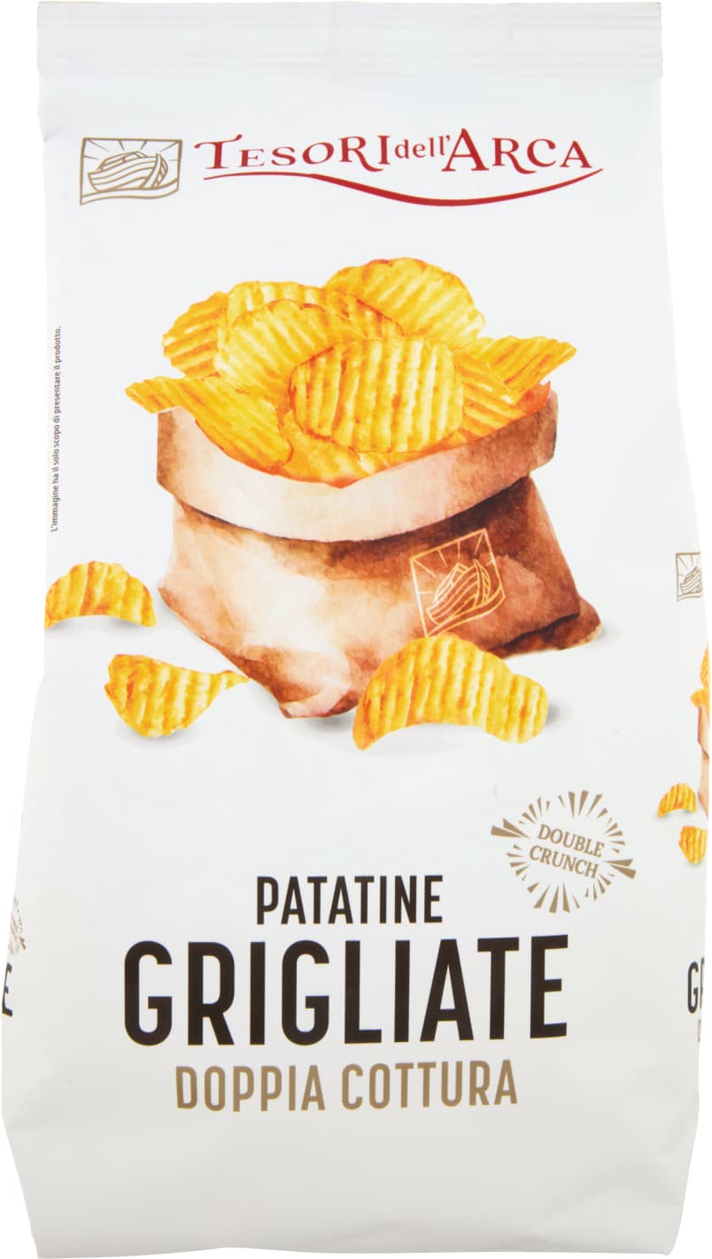 TESORI DELL'ARCA Patatine Grigliate Doppia Cottura 130 g – immagine 1