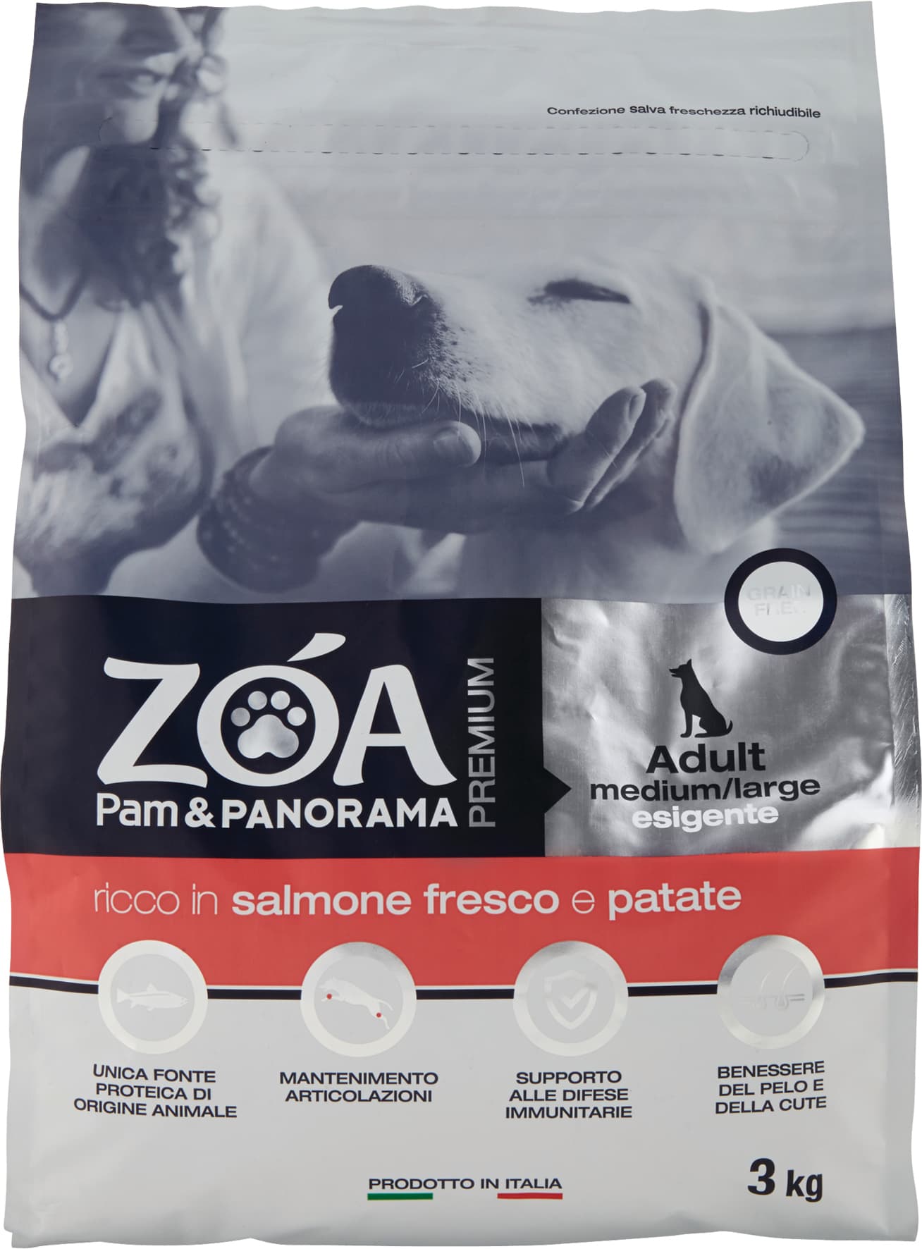 ZOA PREMIUM Adult medium/large esigente ricco in salmone fresco e patate 3 kg – immagine 1