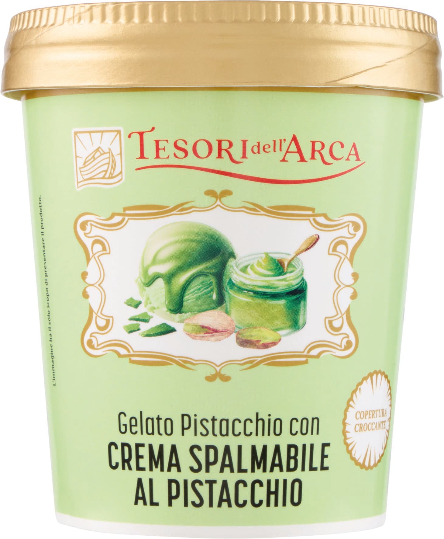 TESORI DELL'ARCA Gelato Pistacchio con Crema Spalmabile al Pistacchio 230 g – immagine 1