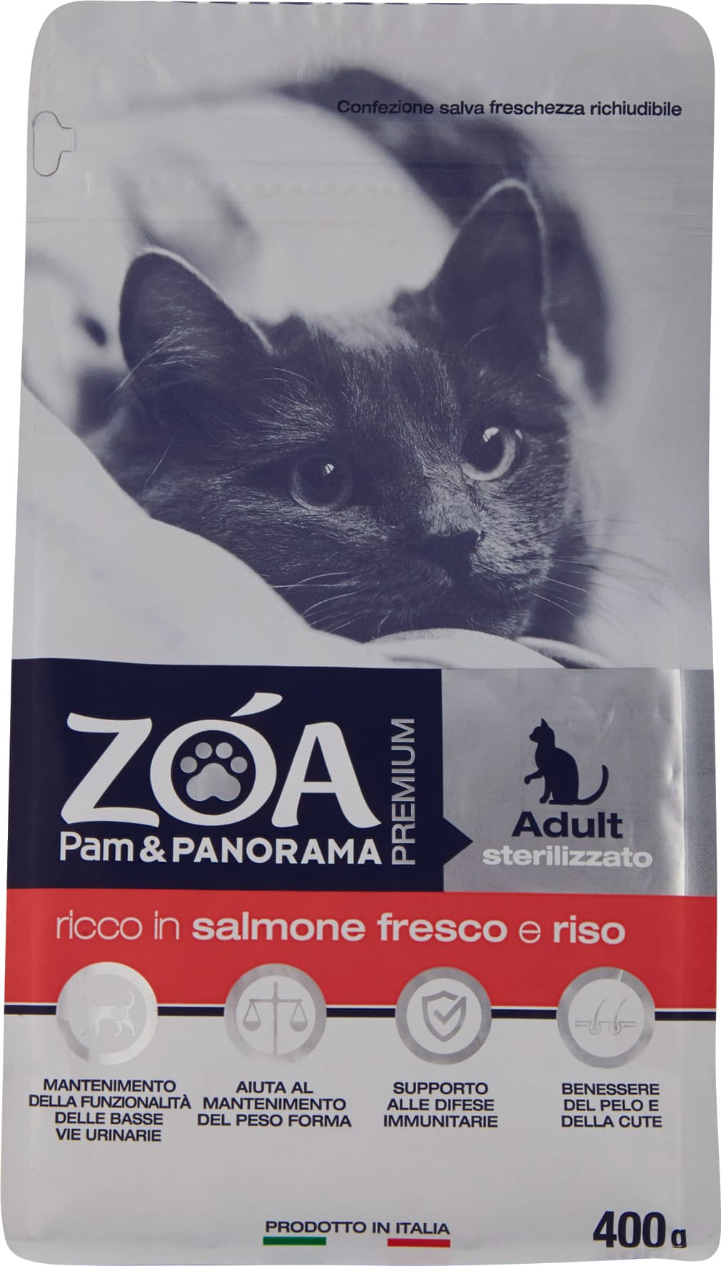 ZOA PREMIUM Adult sterilizzato ricco in salmone fresco e riso 400 g – immagine 1