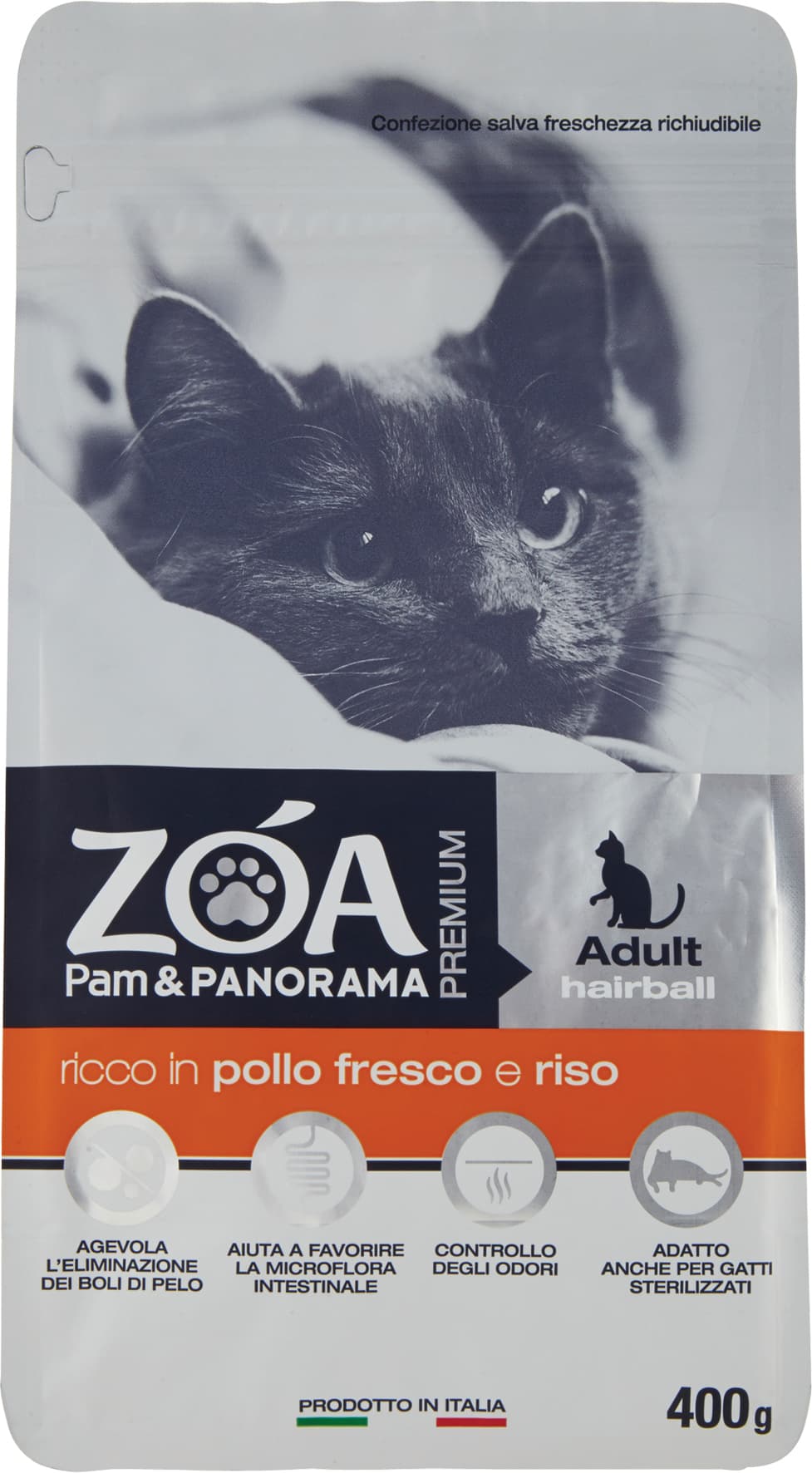 ZOA PREMIUM Adult hairball ricco in pollo fresco e riso 400 g – immagine 1