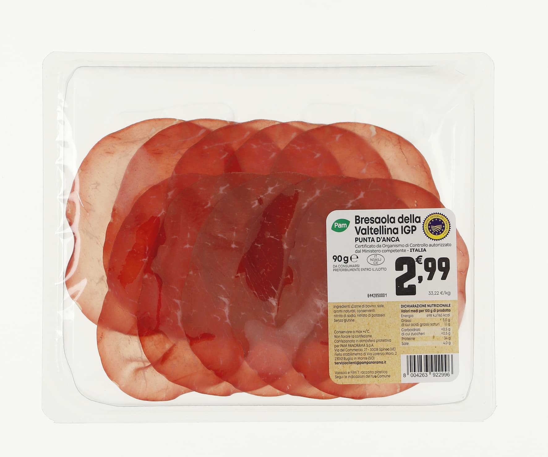 PAM Bresaola della Valtellina IGP 90 g – immagine 1