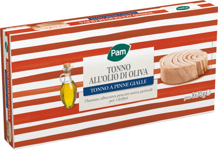 Tonno in olio d'oliva g70x8 – immagine 1