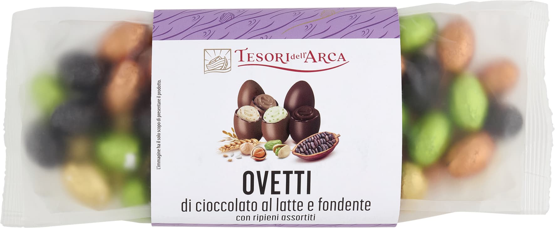TESORI DELL'ARCA Ovetti di cioccolato al latte e fondente con ripieni assortiti 400 g – immagine 1