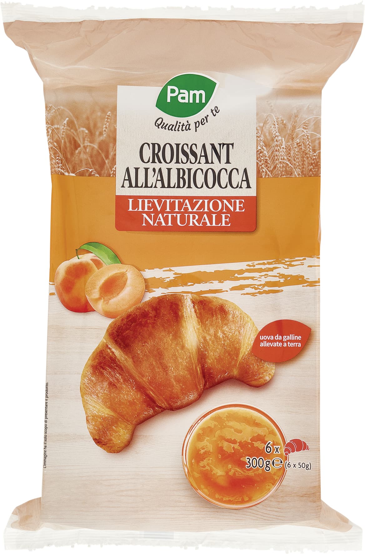 PAM Qualità per te Croissant all'Albicocca 6 x 50 g – immagine 1