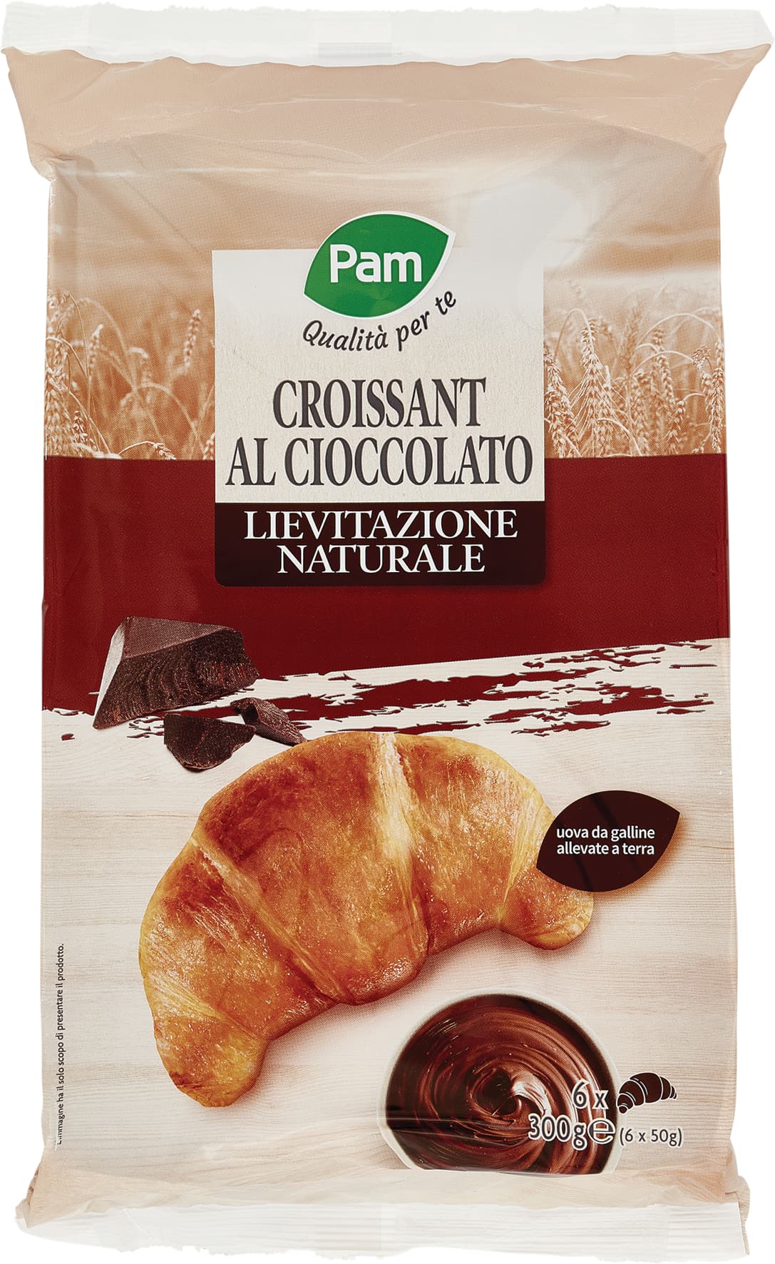 PAM Qualità per te Croissant al Cioccolato 6 x 50 g – immagine 1