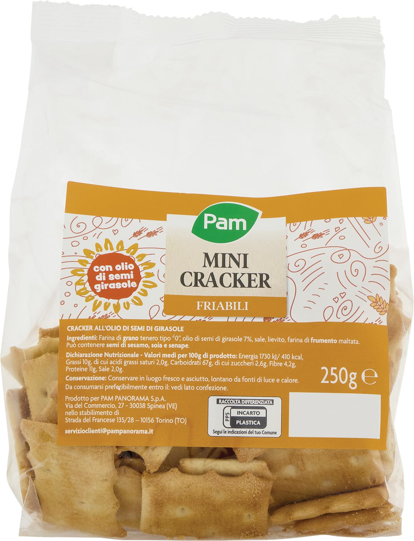 PAM Mini Cracker Friabili 250 g – immagine 1