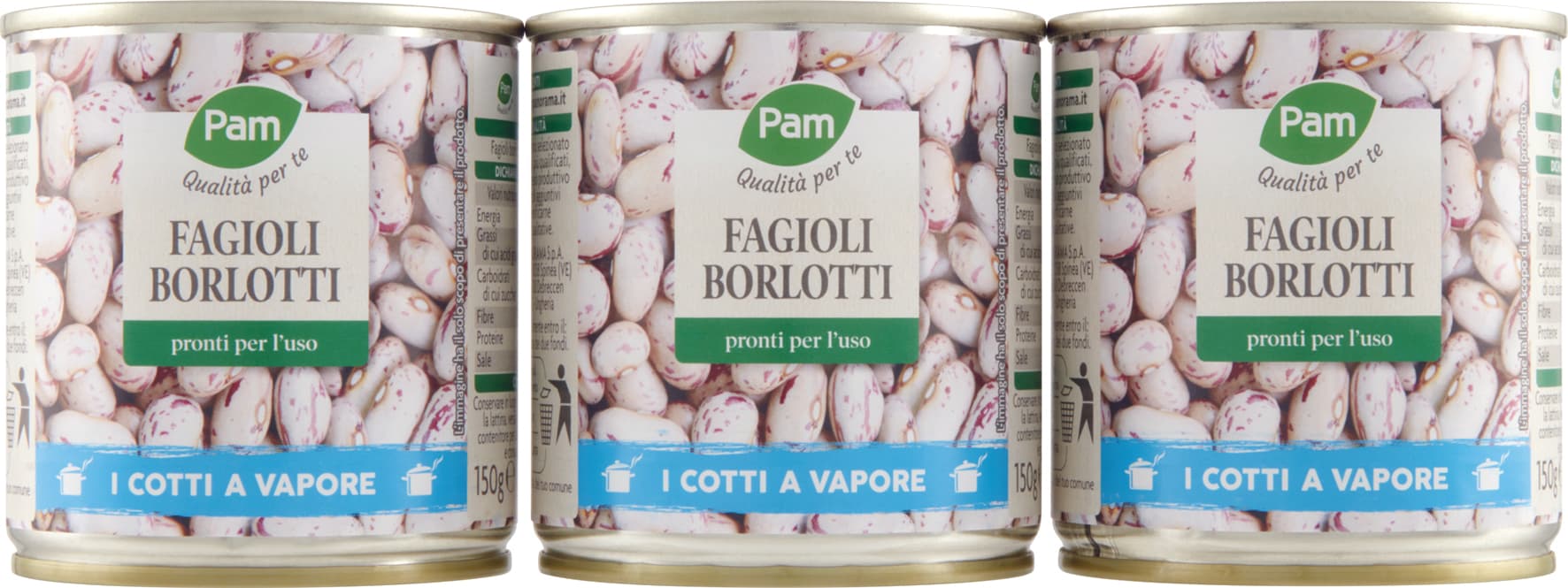 PAM PANORAMA Fagioli Borlotti 150g x 3 – immagine 1