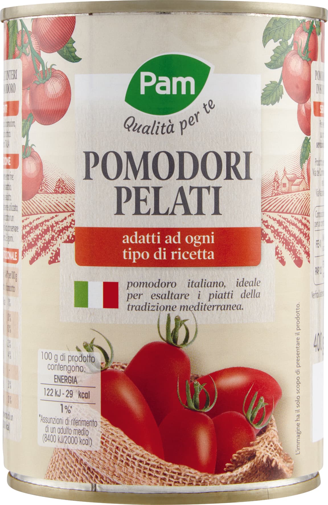 PAM PANORAMA Pomodori Pelati Interi 400 g – immagine 1