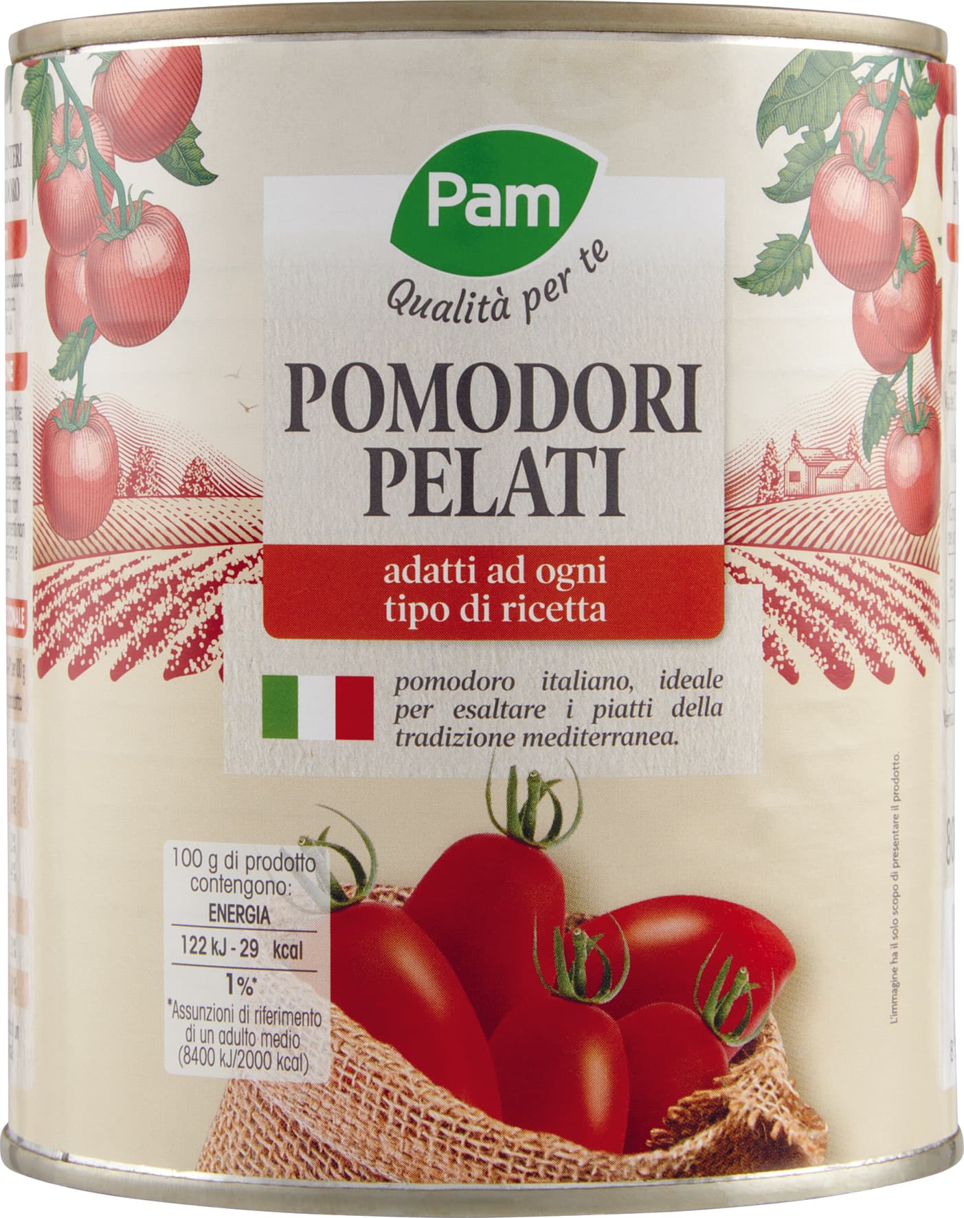 PAM PANORAMA Pomodori Pelati Interi 800 g – immagine 1