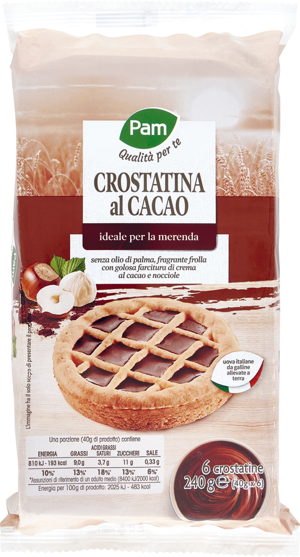 PAM PANORAMA Crostatina al cacao 240g (40g x 6) – immagine 1