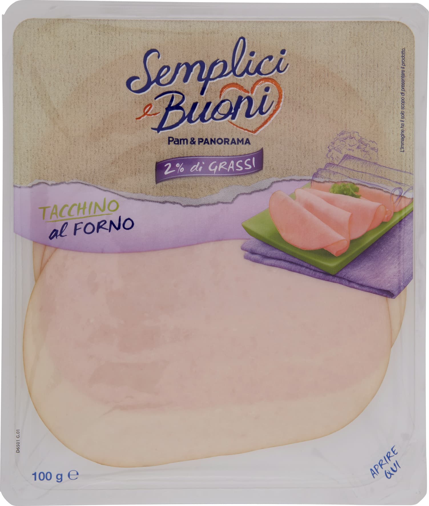 SEMPLICI E BUONI 2% di Grassi Tacchino al Forno 100 g – immagine 1