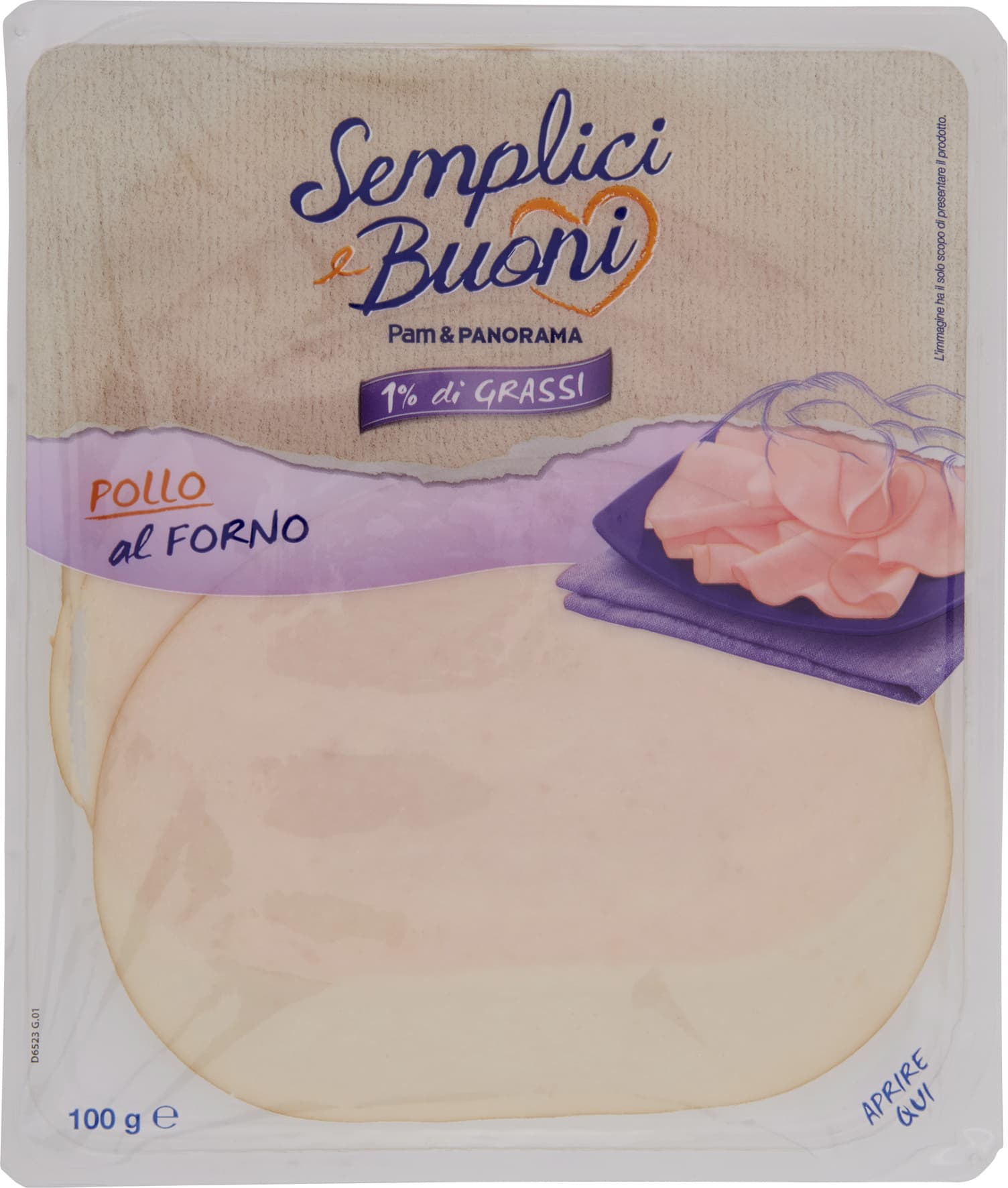 SEMPLICI E BUONI 1% di Grassi Pollo al Forno 100 g – immagine 1