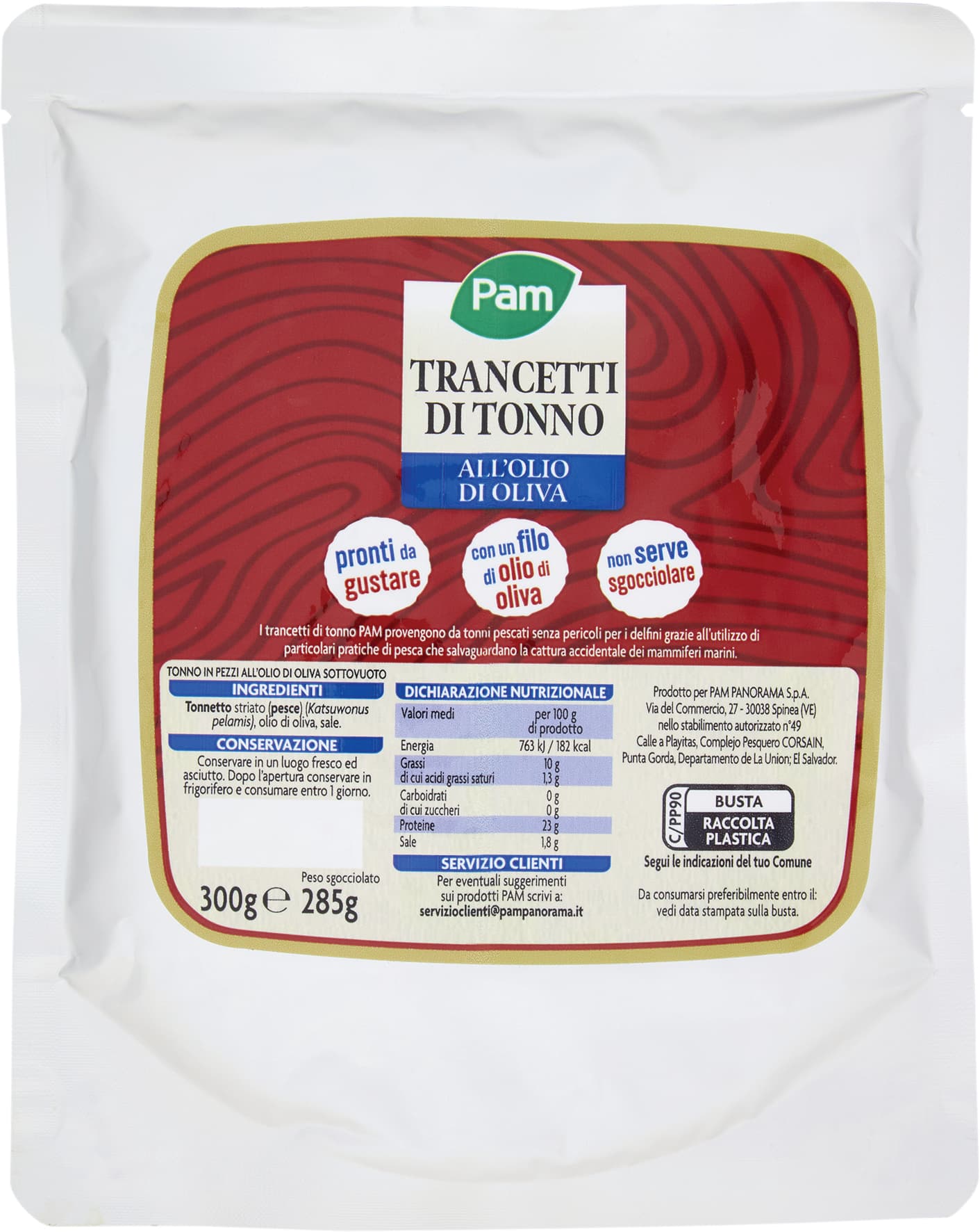 PAM Trancetti di Tonno all'Olio di Oliva 300 g – immagine 1