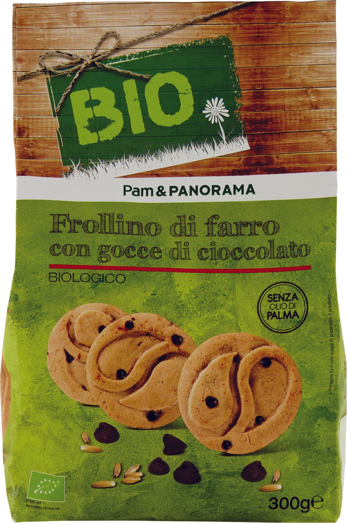 BIO Frollino di farro con gocce di cioccolato Biologico 300 g – immagine 1